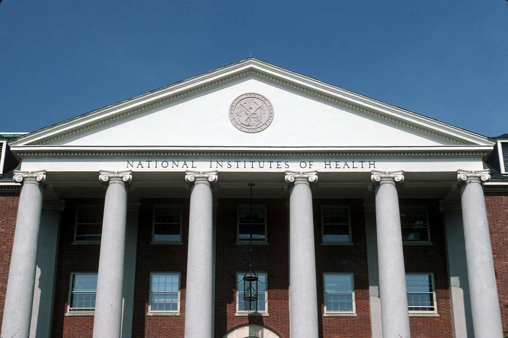 Representative Image, A close-up of Building 1 the administration building at National Institutes of Health (NIH). Photo Source: National Cancer Institute