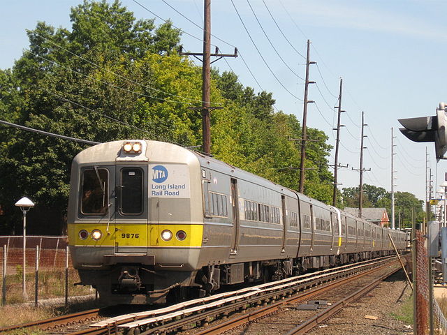 A Long Island Rail Road (LIRR) train in motion. Photo Source - AEMoreira042281 (CC BY-SA 3.0)