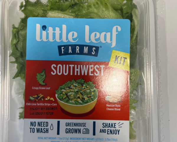 A packaged salad kit from Little Leaf Farms. Photo Source - U.S Food and Drug.