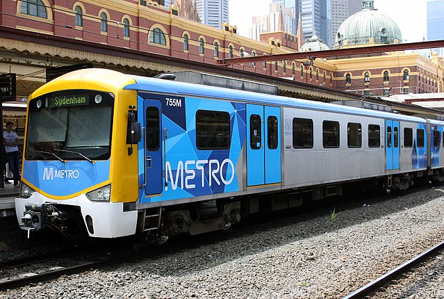 Representative Image. Metro Trains Melbourne set 755M in full Metro Trains Melbourne livery. Photo Source: Zed Fitzhume (CC BY 2.0)