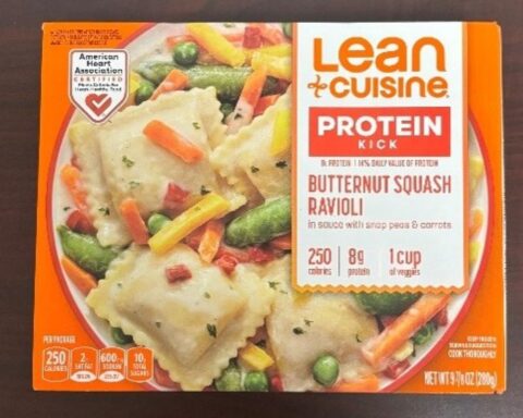 A box of Lean Cuisine Protein Kick Butternut Squash Ravioli. Photo Source - Nestle