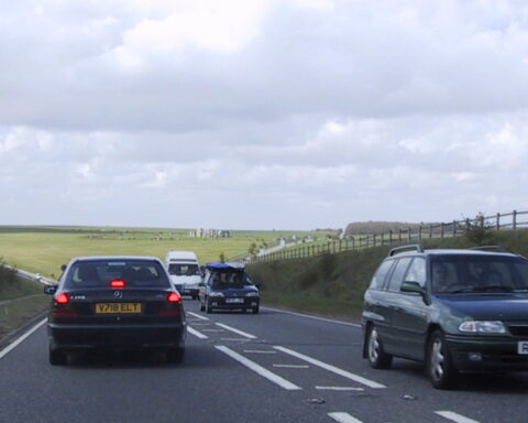 Representative Image. A two-lane road with several vehicles traveling in both directions. Photo Source - Gotham Nurse (CC BY-SA 2.0)