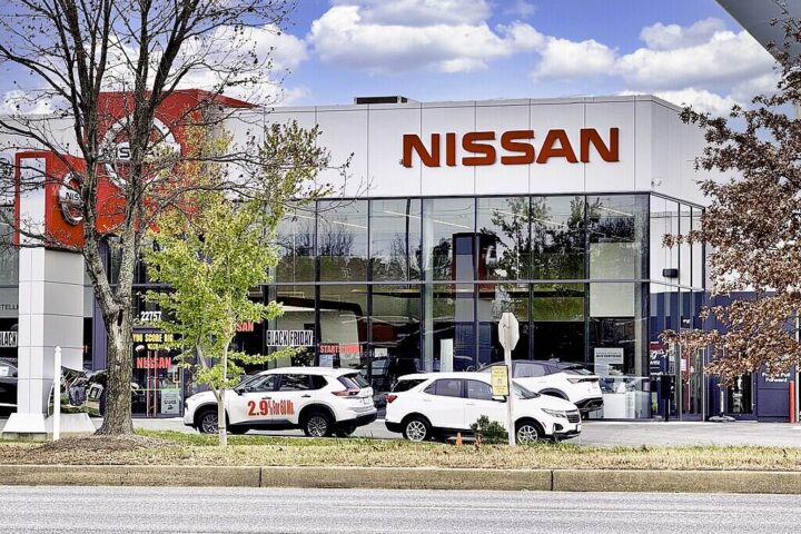 Representative Image. A Nissan car dealership in California, Maryland.