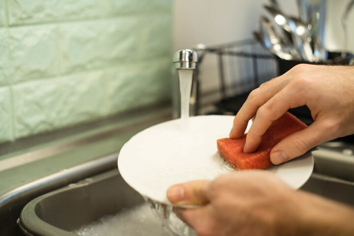 Representative image. Cleaning the Dishes - Washing a Plate. Photo Source: Ryan Lee (CC BY 2.0).